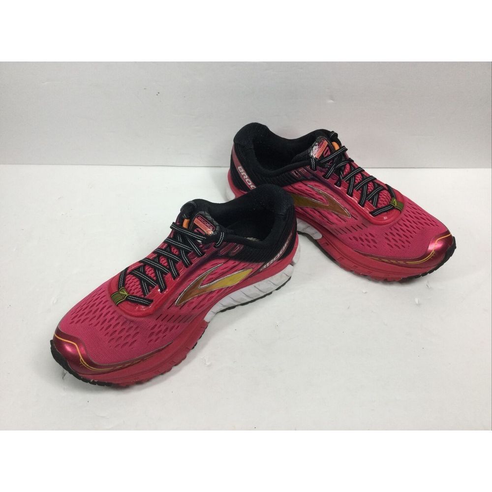 Brooks Ghost 9 Running Shoes Womens Sz‎ 7B Pink Black Athlete Training Sneakers